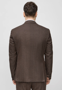 Мужской классический костюм (коричневый) В65