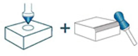 Комбинированная борфреза Karnasch конус 90° + цилиндр