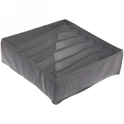 Кофр - органайзер для хранения вещей «ФЛЭТ», цвет тёмно - серый, 7 отделений, 32*32*10см