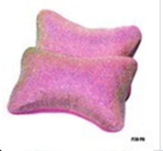 Подушки на подголовник Coolpart - DIAMOND (2шт) - P20-PN - Замша+розовые Стразы