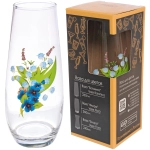 Ваза стеклянная 26см «Весенние ландыши» 3 деколи D43267/01