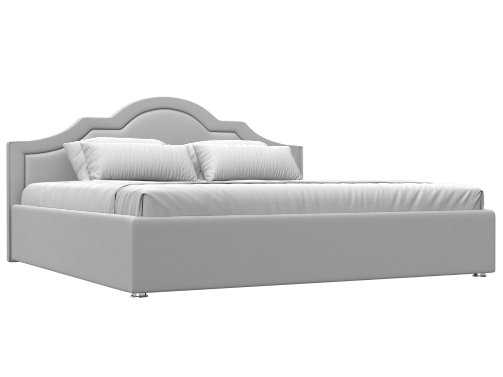 Кровать интерьерная Афина 200, Белый, Экокожа, 108339