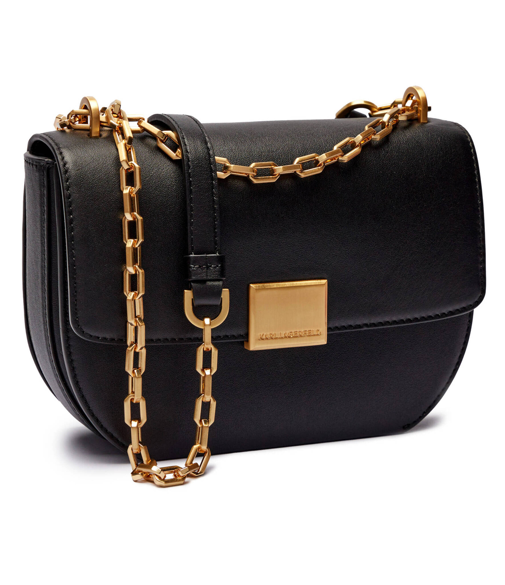Кожаная сумка через плечо Karl Lagerfeld - черный(245W3057)