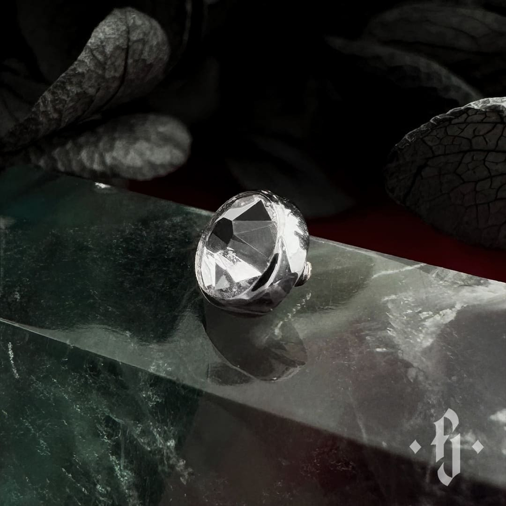 Накрутка "Flat Gem" - Белое золото - White SW