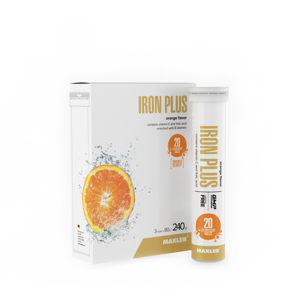 БАД Iron Plus 20 шипучих таблеток (Maxler)