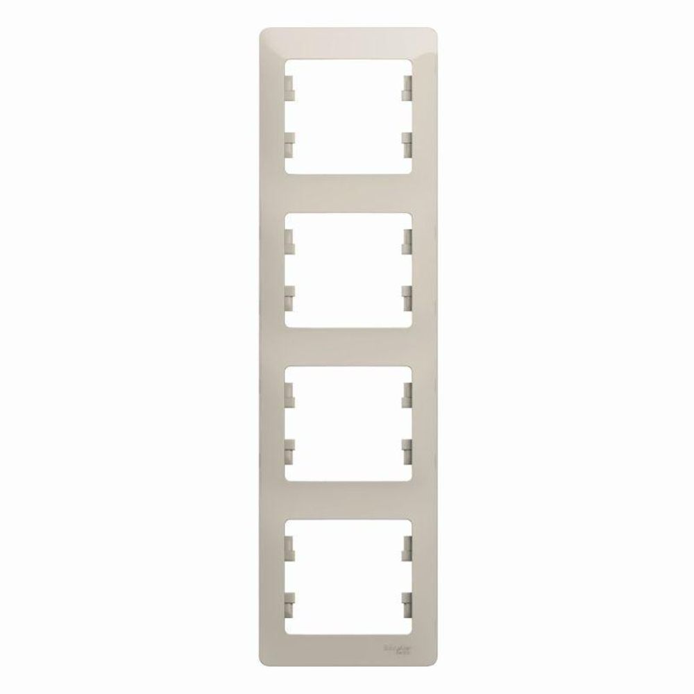 Рамка 4-м Glossa вертикал. молоч. SE GSL000908 Рамка 4-м Glossa вертикал. молоч. SE GSL000908