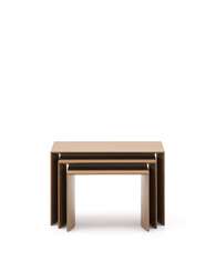 Litto Комплект из 3-х столиков из дубового шпона с отделкой натурального цвета