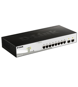 D-Link DGS-1210-10/FL1A Управляемый L2 коммутатор с 8 портами 10/100/1000Base-T и 2 портами 1000Base-X SFP