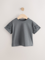 Футболка с вышивкой для девочки Next E51-318, Темно-серый