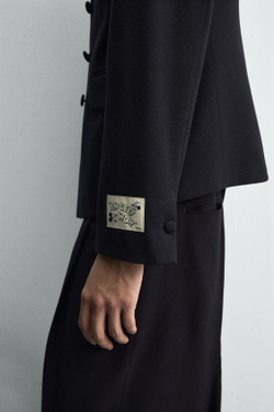 ZARA HARRY LAMBERT X DISNEY ДВУБОРТНЫЙ БЛЕЙЗЕР, МОРСКОЙ СИНИЙ