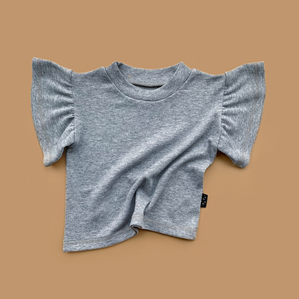 Футболка Бабочка (серый меланж)