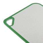 Доска разделочная из пшеничного волокна homi, 36х25 см, светло-серая с зеленым кантом