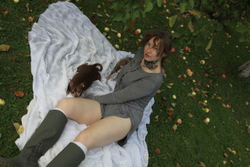WITCH Gray. Пижама из ажурного хлопка