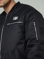 Бомбер мужской утепленный черный Город Горький