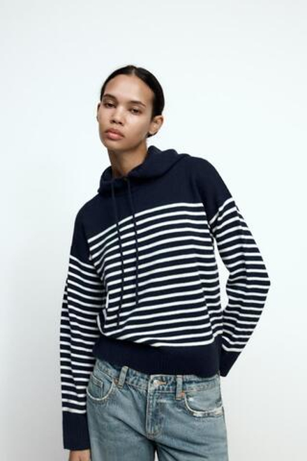 ZARA ТРИКОТАЖНОЕ СВИТЕР В ПОЛОСКУ, ПОЛОСКИ