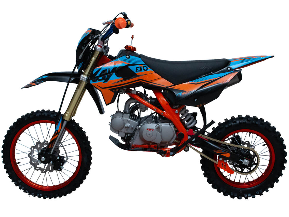 Питбайк KAYO EVOLUTION K125EM 17/14 KRZ (механ. сцепл., эл.стартер 2024 г.)