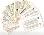 Набо календариков 1990-1992 12 шт