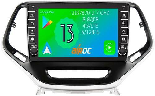 Магнитола для Jeep Cherokee 2014+ - Airoc AB-2202 (кнопки и крутилки), Android 13, Быстрая, SIM-слот, CarPlay