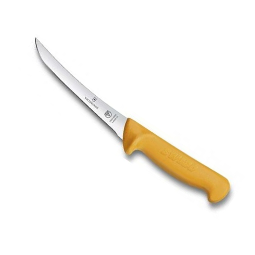 Нож Victorinox разделочный для мяса, лезвие 13 см прямое, желтый