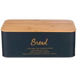 НАБОР ХЛЕБНИЦА 2 в 1 AGNESS "NAVY STYLE" 6 Л 34*18*12,5 СМ, БАНКА ДЛЯ СЫПУЧИХ 1,1 Л 10*10*14 СМ 3 ШТ