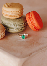 Кольцо «Моно» с зеленым кварцем