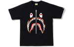 A Bathing Ape Check Shark Tee черный