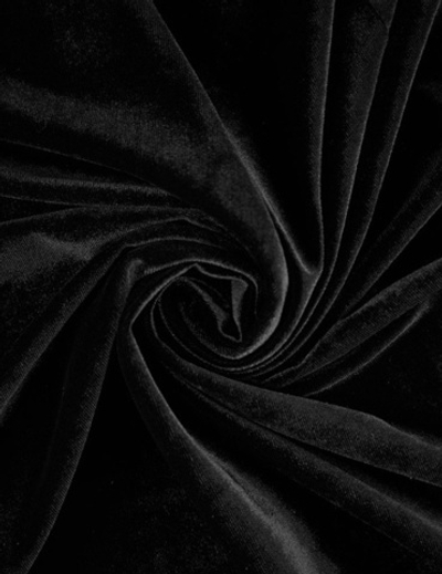 Бархат стрейч, 240 гр/м2, 98% п/э, 2% эластан, 150 см, чёрный