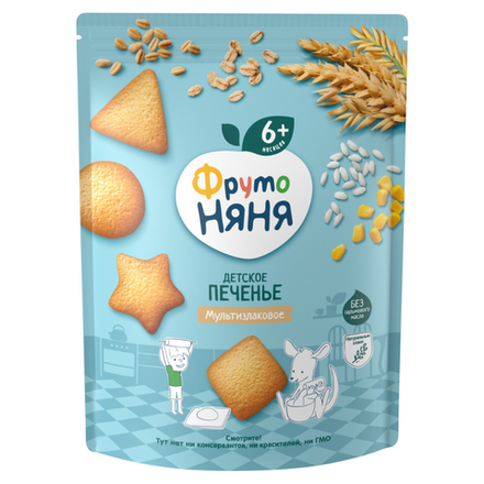 Печенье Фруто Няня Мультизлаковое 120 гр