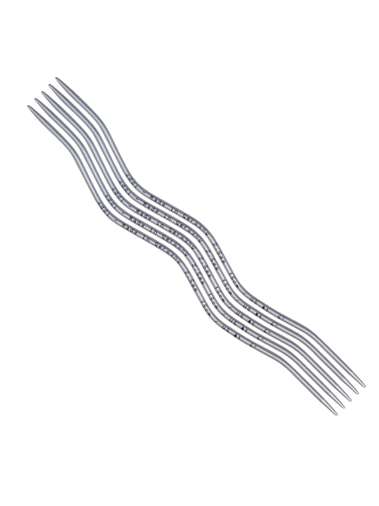 Спицы чулочные эргономичные addiCraSy Snake Lace, алюминиевые, 15 см