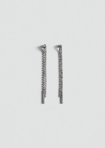 Серьги-нити с кристаллами