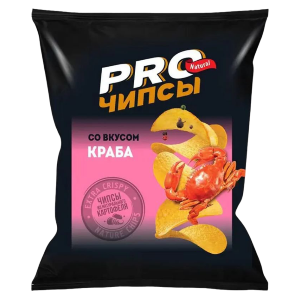 Чипсы - Pro со вкусом краба 60гр