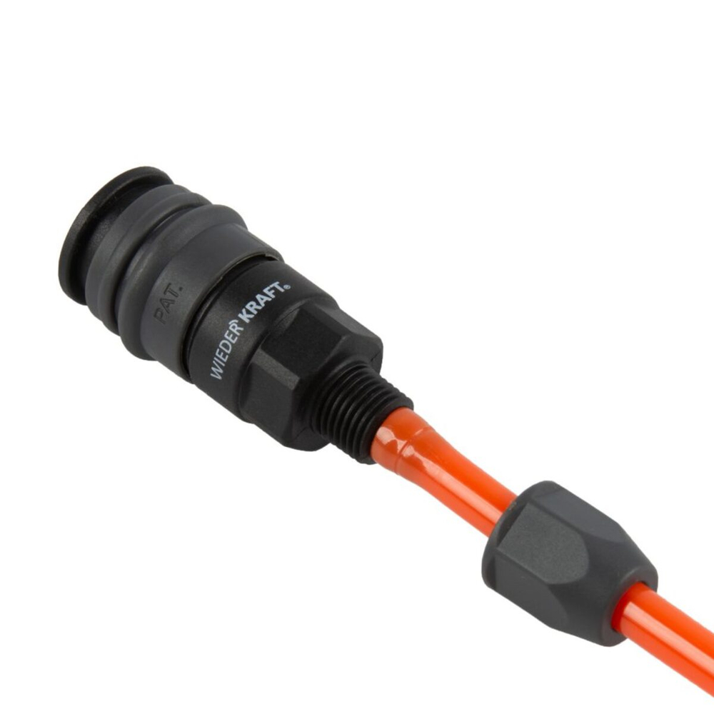 WDK-840SP Композитное пневматическое быстроразъёмное соединение с креплением шланга, диаметр 8/12мм