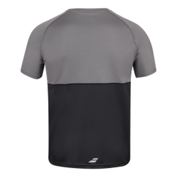 Мужское теннисное поло Babolat Play Crew Neck T-Shirt Men - Black, Grey