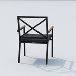 Обеденная группа Ideal Patio КАНА ФЕСТА  каркас карбон, стол стекло 220, ткань антрацит