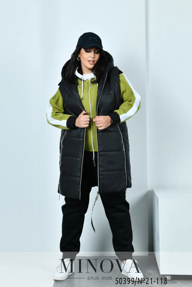 Костюм 21-118-лайм-черный Minova