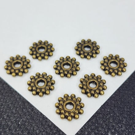 Разделитель для бусин, ювелирный сплав, 9×1.2 мм