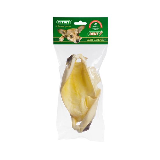 Titbit лакомство для собак Ухо говяжье № 2, мягкая упаковка