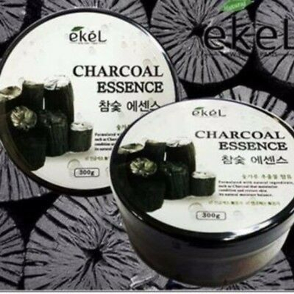 Ekel. Успокаивающий гель с экстрактом древесного угля Charcoal Essence Soothing Gel. Face&Body