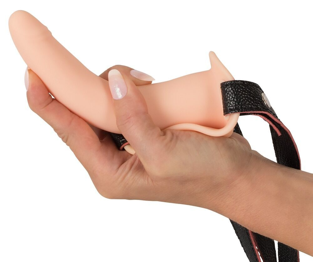 Телесный поясной страпон с вибрацией Vibrating Strap-On - 15,7 см. (Цвет: телесный)