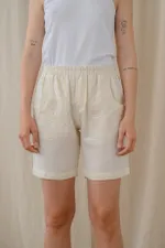 Шорты Soeurs с Вышитым Шелковым Узором желтая