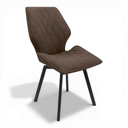 Стул поворотный "Раф 360" (арт. 342П), велюр Бренди В29 коричневый, ножки черные.