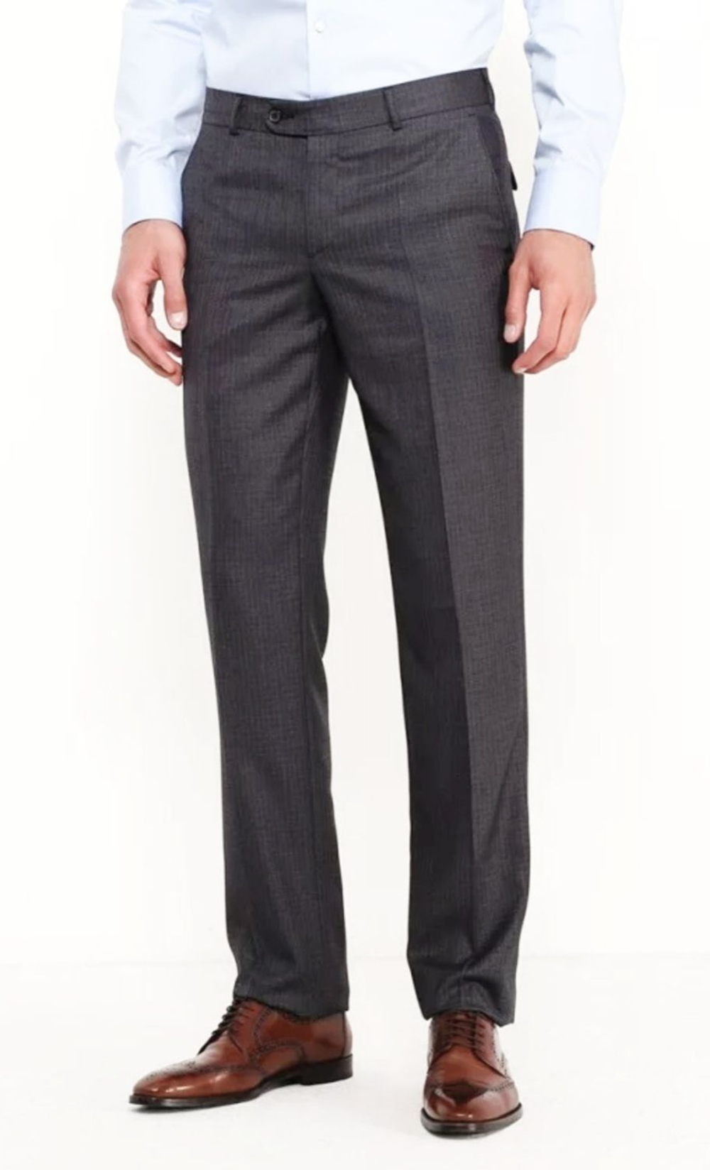 Брюки мужские для мальчика блестящие нарядный праздничные для мужчины костюмные широкие свободные классические классика строгие со стрелкой вискозные прямые серые тёмно-серые тонкие лёгкие летние весенние осенние демисезонные 48 170 176 182 L 29 30