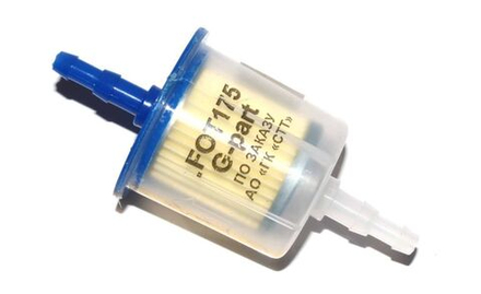 Фильтр топливный Газ, Ваз, Уаз с карб. дв. (без отстойн.) (пластм) "G-part"