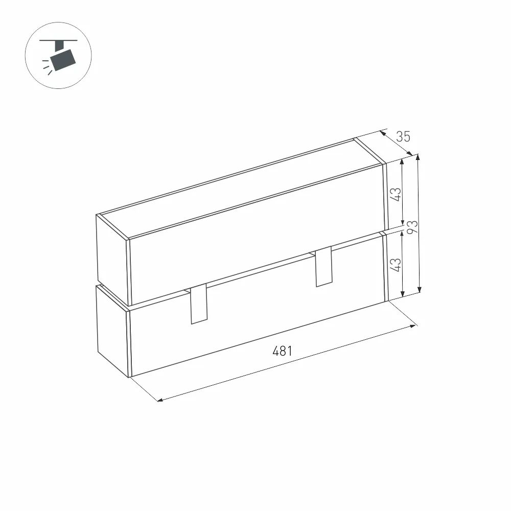 Светильник MAG-LASER-FOLD-45-S480-18W Day4000 (BK, 15 deg, 24V) (Arlight, IP20 Металл, 5 лет) 026979
