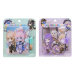 Блокнот детский Basir на кнопке, с ручкой, формат А7, серия "Аниме", переплет ПВХ, 10.3*8 см, 48 листов, ассорти