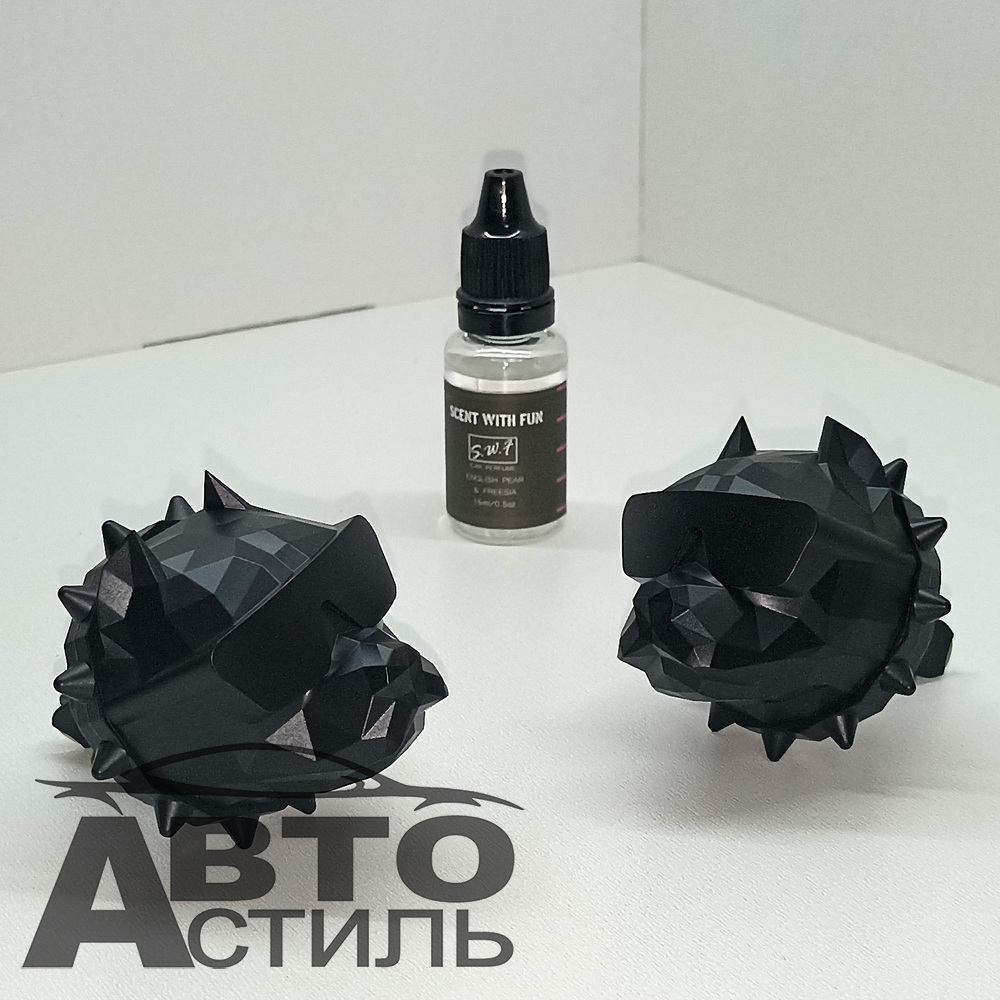 Ароматизатор-игрушка -на обдув- Собачки ПИТБУЛЬ - YC-35DB Dumb black