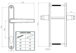 Ручка нажимной гарнитур ELM05511.06  Mezut 25/85 (2 винта) чёрн