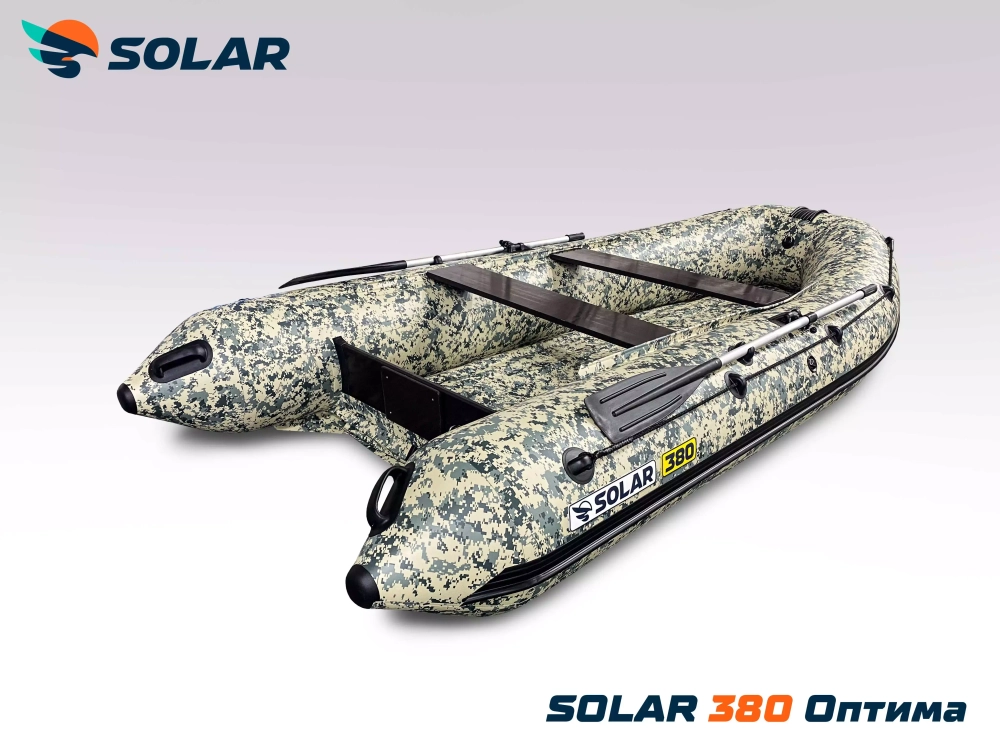 Лодка надувная моторная solar-380 к (оптима)