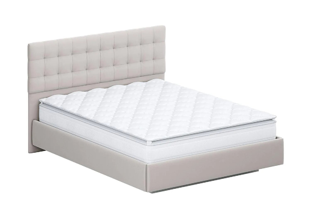 Кровать Симона, спальное место 140х200, лдсп, ткань велюр