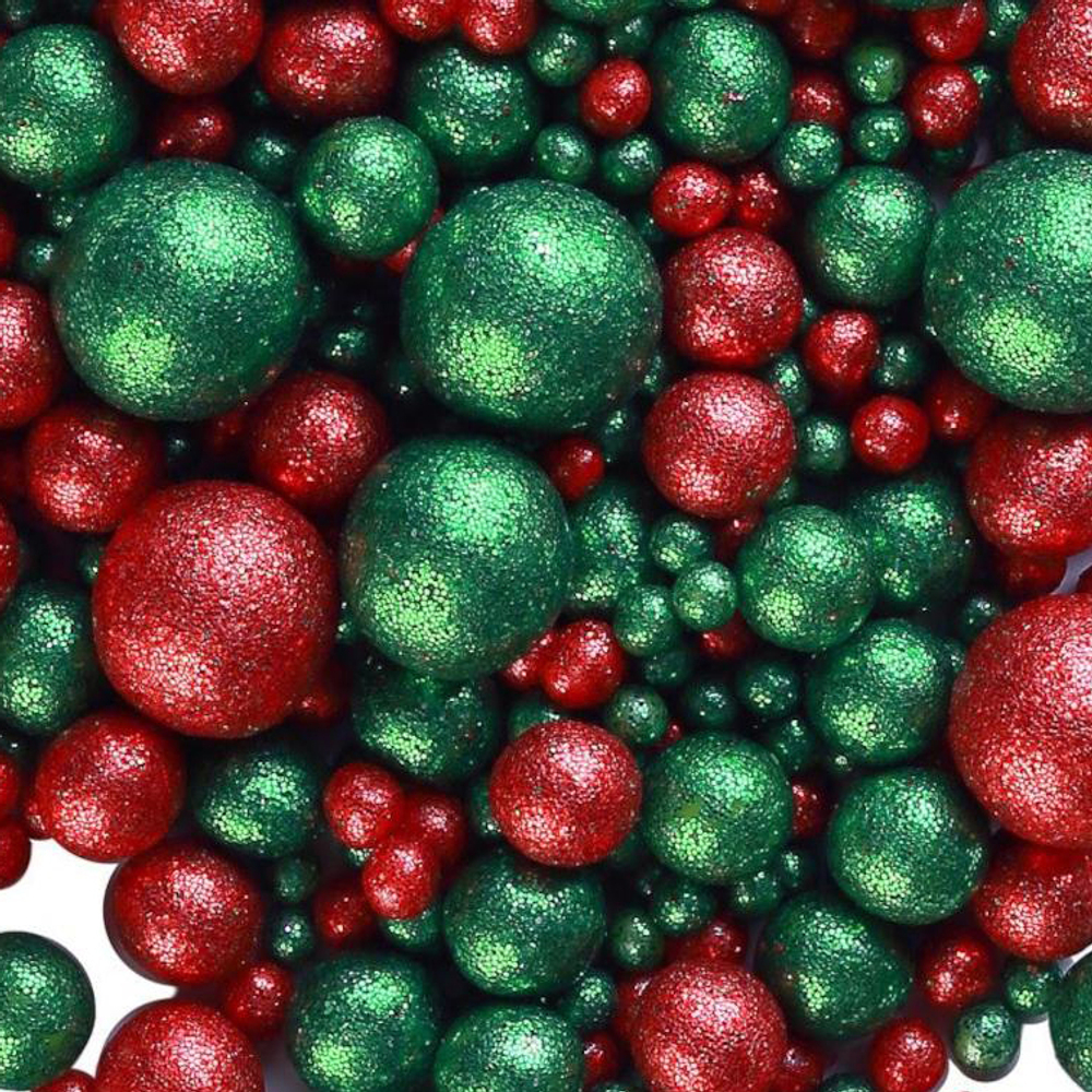 Драже зерновое в шоколадной глазури Блеск МИКС Зеленый/Красный (№719)